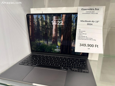 2027 Novemberig garancia | MacBook Air 13" M3 256SSD (5/0) iSzerelés
