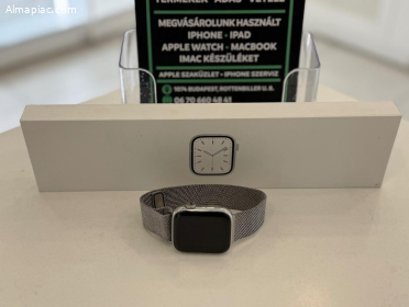 Apple Watch 7 45mm Cellular Újszerű/Stainless Steel/Akku 100%/p4687