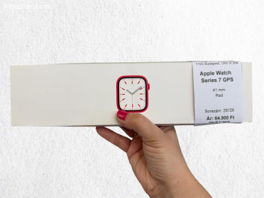 Apple Watch Series 7 41mm red akku 86% garanciával (26/26) iSzerelés