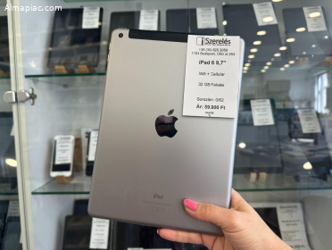 iPad 6 9.7" 32GB Wifi+Cellular Space Grey 89% akku (0/62) ISZERELÉS.HU