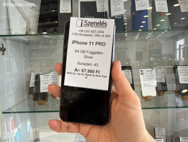 iPhone 11 Pro 64GB független | új akku, új kijelző, nincs face id (43)