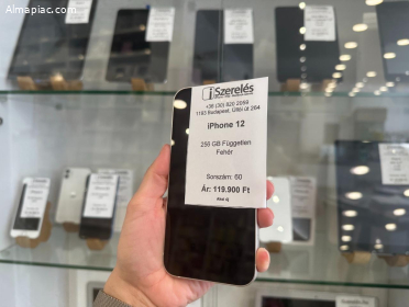 iPhone 12 256GB független fehér új akkumulátorral (60)