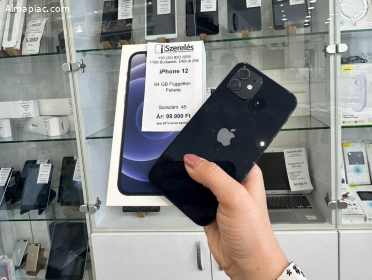 iPhone 12 64GB független fekete akku 90% (48) iszerelés.hu