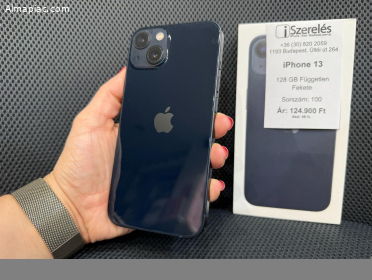 iPhone 13 128GB független fekete garanciával (100) iSzerelés.hu