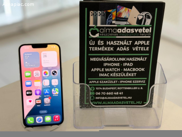iPhone 13 128GB Független Használt/1-3 hónap gar./Akku 100%/p4702