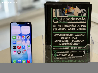 iPhone 13 128GB Független Megkímélt/1-3 hónap gar./Akku 87%/p4558