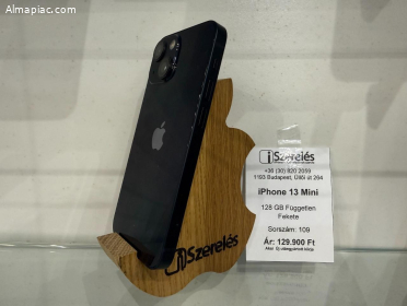 iPhone 13 Mini 128 GB független fekete ÚJ AKKUVAL (109) ISZERELÉS.HU