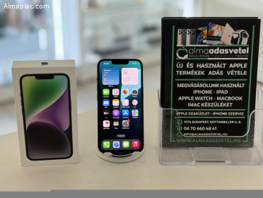iPhone 14 128GB Vodafone Használt/1-3 hónap gar./Akku 81%/p4607
