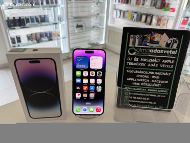 iPhone 14 Pro Max 256GB Független Újszerű/1-3 hónap gar./Akku 85%/p482