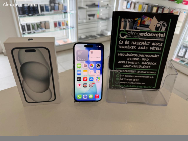iPhone 15 256GB Független Használt/1 hónap gar./Akku 87%/p4870