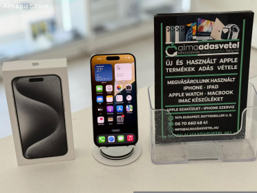 iPhone 15 Pro 128GB Független Nagyon Szép/1 hónap gar./Akku 79%/p4419