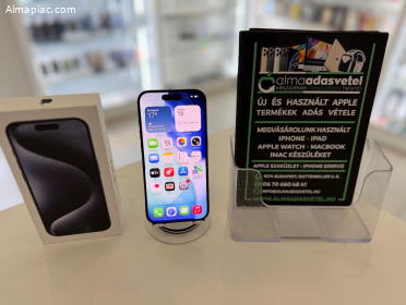 iPhone 15 Pro 128GB Független Újszerű/1-3 hónap gar./Akku 85%/p4799