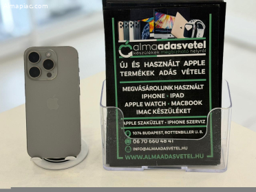 iPhone 15 Pro 512GB Független Használt/1-3 hónap gar./Akku 86%/p4573
