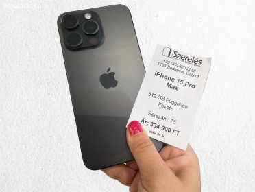 iPhone 15 Pro Max 512 GB független fekete titán (75) iSzerelés.hu