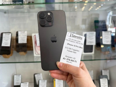 iPhone 15 Pro Max 512GB független fekete akku 88% (62) iSzerelés.hu