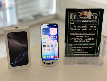 iPhone 16 Pro 128GB Független Újszerű/2027.09.24 Gar./Akku 90%/p4788