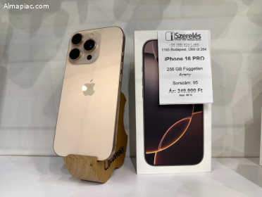 iPhone 16 Pro 256GB független  arany akku 96% (95) iSzerelés.hu