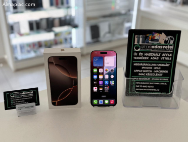 iPhone 16 Pro Max 512GB Független Karcmentes/2025.11.12.Apple Gar./p41