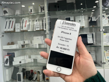 iPhone 8 64 GB független rose gold ÚJ akku (15) iSzerelés.hu
