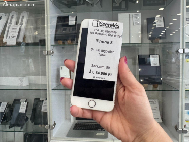 iPhone 8 64GB független fehér új akkuval (59)