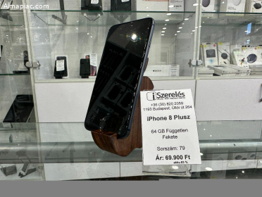 iPhone 8 Plus 64GB független fekete akku 83% garanciával (79)