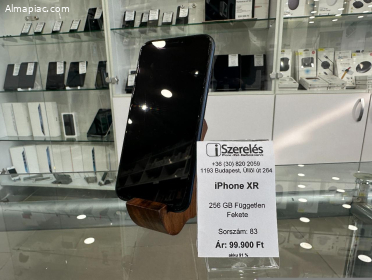 iPhone XR 256 gb fekete független akku 91% (83) iszerelés.hu