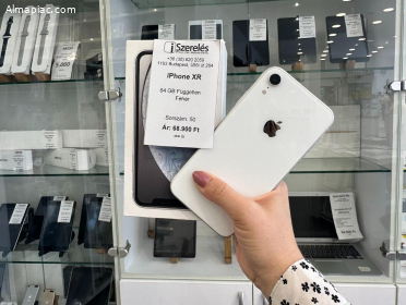 iPhone XR 64GB független fehér új akkuval (50)