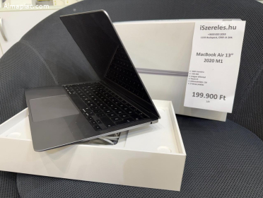 MacBook Air 13" 2020 M1 | 256GB magyar bill | 126 ciklus (1/0)