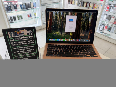 MacBook Air M1 13" Újszerű 8GB 512ssd/EU Bill/1 hónap gar./Akku 90%/