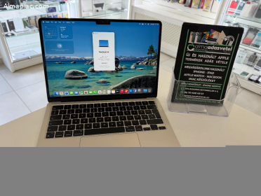 MacBook Air M2 13"16GB/256ssd Hibátlan/2027.02.16.Apple Gar./Akku 100%